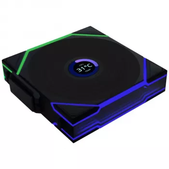 120mm ARGB PWM belaidis LCD korpuso ventiliatorius Lian Li UNI FAN TL su LCD ekranu