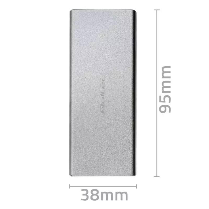 Aliumininis korpusas QOLTEC 51833 M.2 SSD, SATA į USB 3.0, iki 2TB