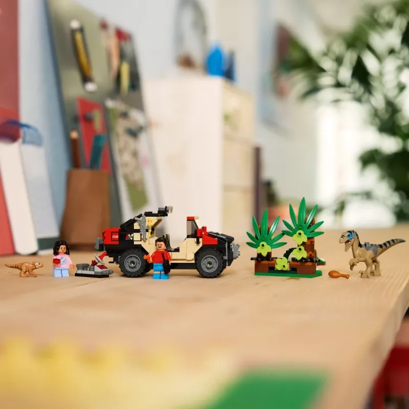 LEGO Jurassic World 76972 Raptor pabėgimas visureigiu, 285 dalių, 2 minifigūrėlės, nuo 6 metų