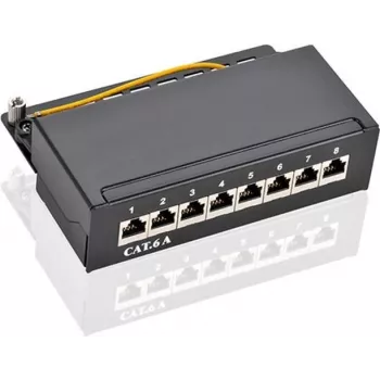 Goobay 62065 – RJ-45 kištukas – Cat6a – S/FTP (S-STP) – 22/26 – juodas – montavimui stelaže