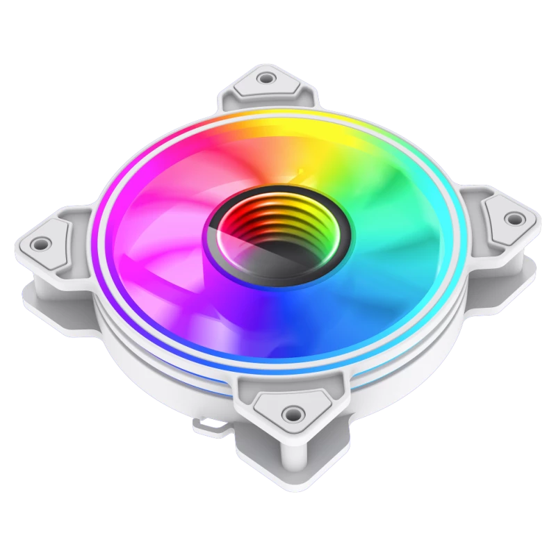 Gamemax DUAL RING INFINITY ventiliatorius korpusui | Baltas