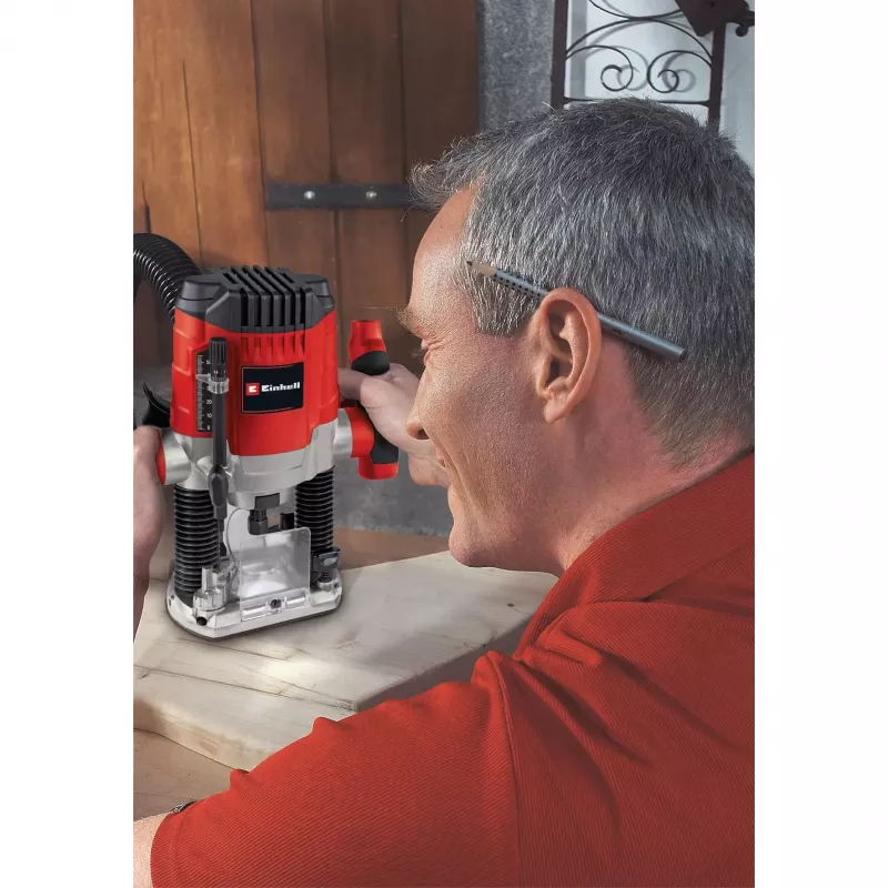 Oberinis frezatorius Einhell TC-RO 1155 E, juodas/raudonas, 30000 aps./min., 1100 W