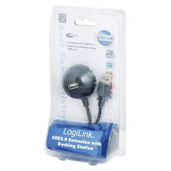 USB 2.0 prailginimo laidas su doko jungtimi
