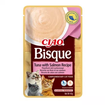 INABA Ciao Bisque kreminė sriuba skanėstai katėms, su vištiena, jautiena ir žuvimi, 24 x 40 g