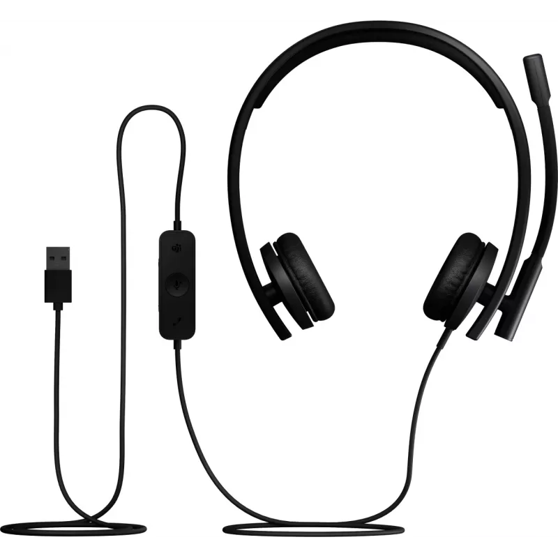 Ausinės Logitech H570e laidinės, USB, 1,9 m, juodos