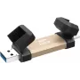USB atmintukas Silicon Power DS72 250 GB, USB 3.2 Gen 2 Type-A / Type-C, aliuminis/guminis dangtelis, auksinis