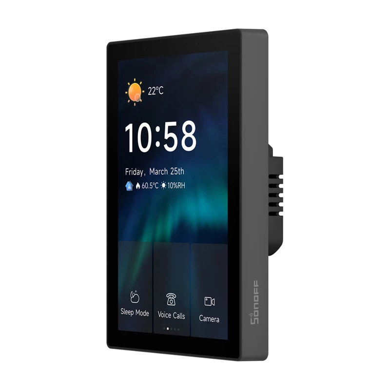 SONOFF NSPanel Pro 120 išmanusis valdymo skydelis su Matter, WiFi, Bluetooth, ZigBee (juodas)