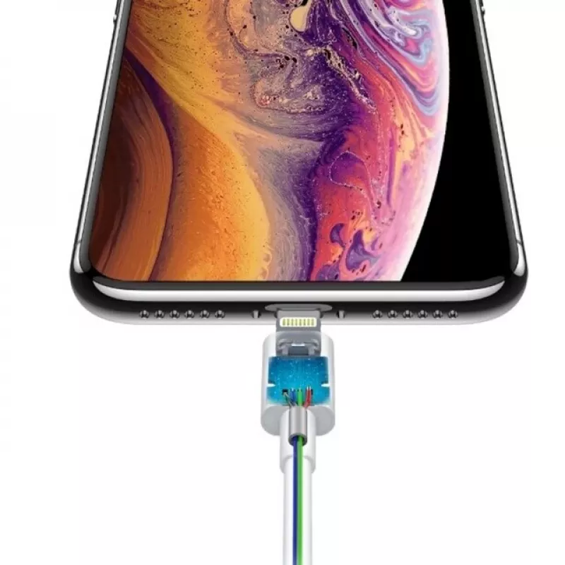 USB-C į Lightning laidas Devia Smart Series PD 18W — baltas, MFi sertifikuotas