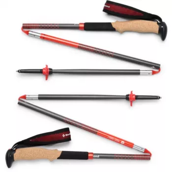 Trekking lazdos Pursuit Carbon Z, Fitness Device, antracito/oranžinė, 1 pora, 125 cm