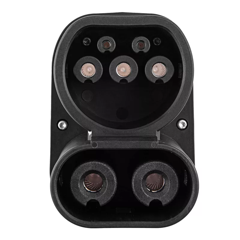 Akyga AK-SC-E11 kompaktiškas elektromobilio įkrovimo adapteris CCS1 – CCS2, DC/AC, IP54, juodas