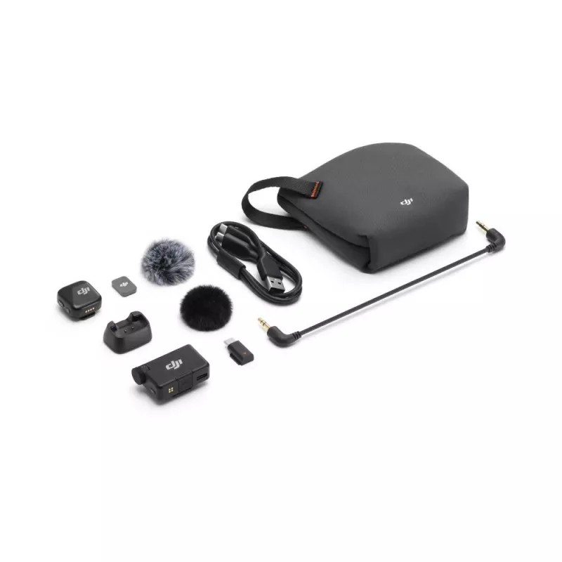 DJI Mic Mini montuojamas kameros imtuvas juodas