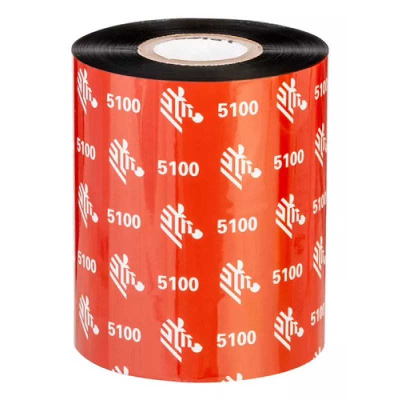 Juostelė Zebra Resin 5100 termo perdavimo spausdintuvams, 110 mm x 450 m, 1,27 cm šerdis