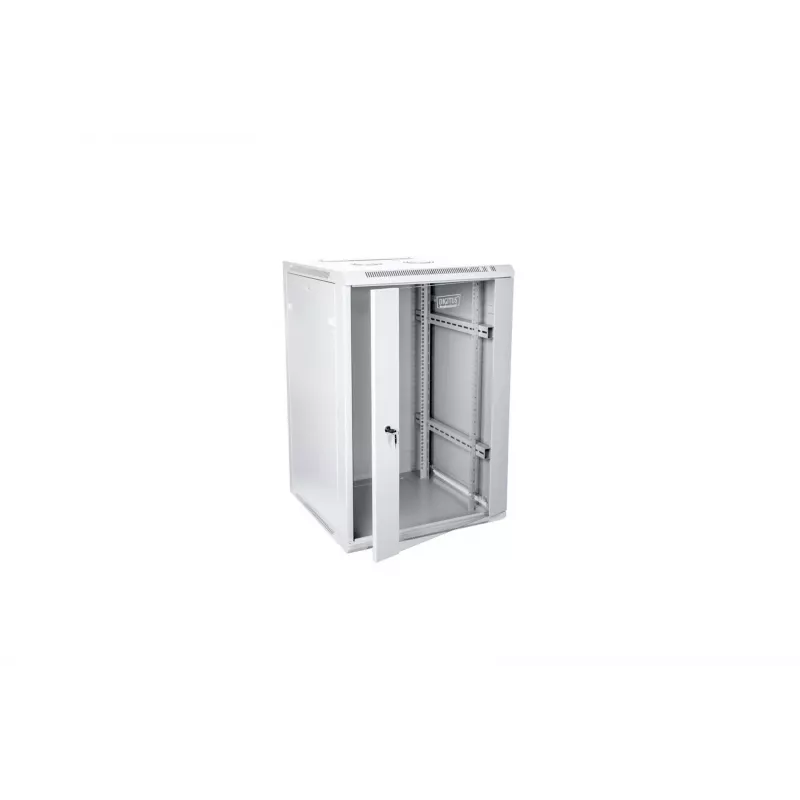DIGITUS DN-W19 15U/600 sieninis 19 inch spintos stovas, šviesiai pilkas