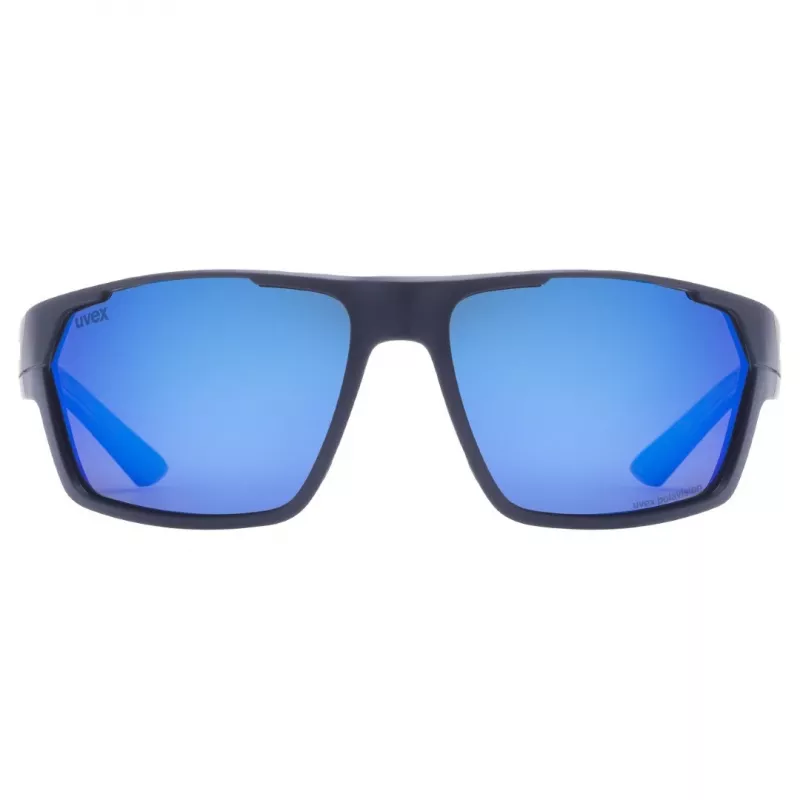 UVEX sportstyle 233 P universalūs sportiniai akiniai su mėlynais veidrodiniais lęšiais, tamsiai mėlyni, 28 g