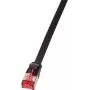 LogiLink RJ45 tinklo jungiamasis kabelis CAT 6 U/FTP 0,50 m juodas su paauksuotais kontaktais LogiLink (CF2023S)