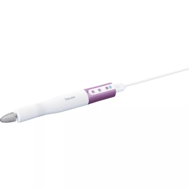 Prietaisas nagų priežiūrai Beurer MP 52 – elektrinis manikiūro ir pedikiūro rinkinys, baltas ir violetinis