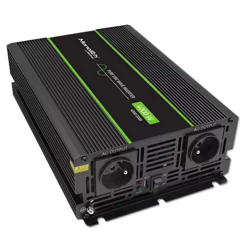 Qoltec Monolith keitiklis automobilinis 4000 W juodas