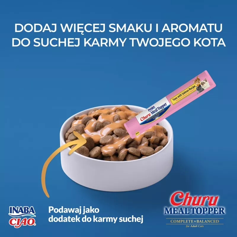 INABA Churu Meal Topper Tuna su lašiša, 4 x 14 g pakeliai