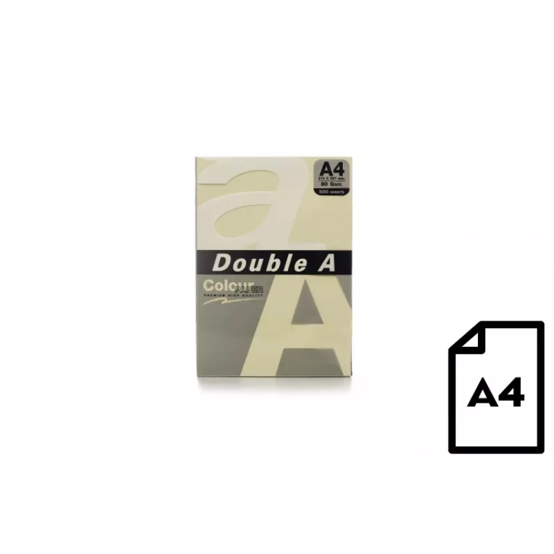 Spalvotas popierius Double A, 80g, A4, 500 lapų, Dramblio kaulo
