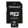 INTENSO atminties kortelė MICRO SDHC 8GB C10 su adapteriu 3413460