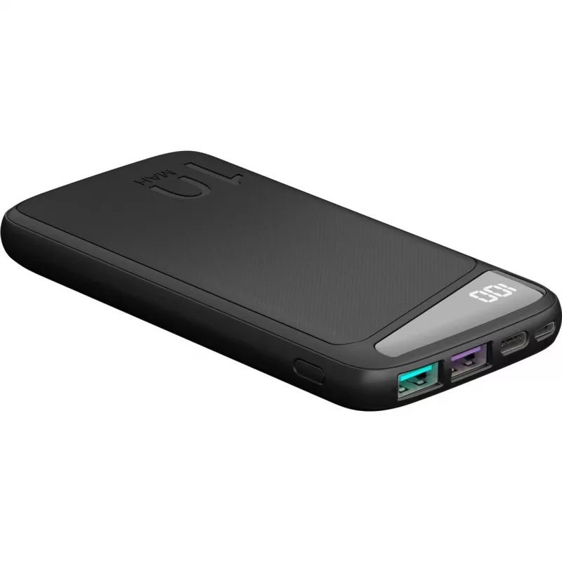 Greičio įkrovimo Powerbank 10 000 mAh (juodas, USB-C PD, QC 3.0)