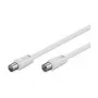 Wentronic Goobay anteninis laidas, 100% ekranuotas, baltas, 10 m – koaksialinis kištukas / lizdas (50716)