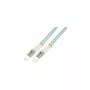 Logilink šviesolaidinis pataikinis kabelis LC Multi-Mode – LC Multi-Mode, 7,5 m, 50/125 µm, OM3, halogeninis, akvamarinas (FP3LC07)