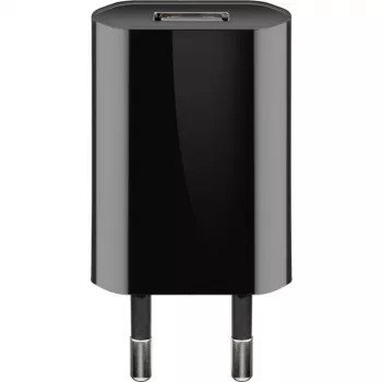Sieninis USB įkroviklis GOOBAY 5 W, 1x USB 2.0, įėjimas 100–240 V, juodas