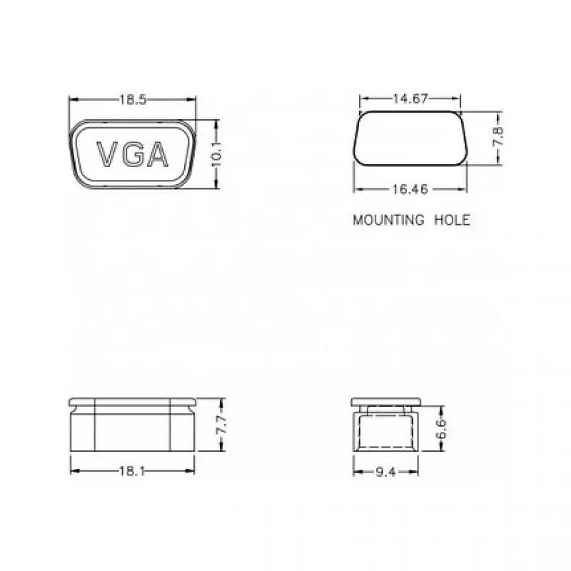 VGA lizdo apsauginis dangtelis DeLOCK 60162
