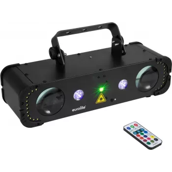 LED daugiafunkcis lazerinis šviesos baras EUROLITE Compact 7 spalvų 3D efektai (51741098)