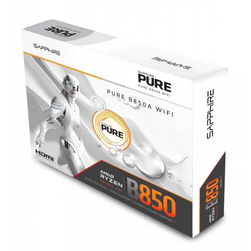 Pagrindinė plokštė Sapphire PURE B850A WIFI7 ATX