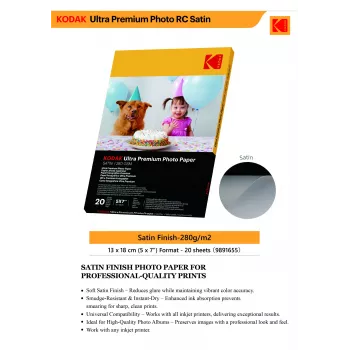Kodak Ultra Premium nuotraukų popierius 280g satinas 13 x 18 cm 20 lapų