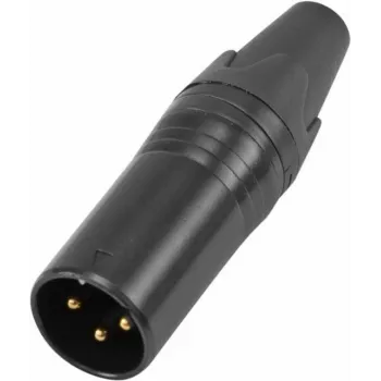 XLR 3 kontaktų jungtis Omnitronic IP apsaugota modelis 30208435, vyriška/moteriška garso kabelio jungtis