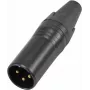 XLR 3 kontaktų jungtis Omnitronic IP apsaugota modelis 30208435, vyriška/moteriška garso kabelio jungtis