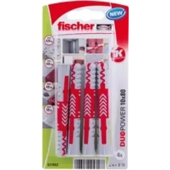 Fischer DuoPower 10 x 80 K NV sieninis kaištis 80 mm 537652 1 rinkinys