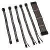Ilginimo kabelių rinkinys Kolink Core Adept — pintas PET apvalkalas, 6 vnt., 20+4pin, 8pin, 4+4pin, 3×6+2pin (300–350 mm)