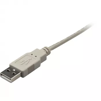 USB 2.0 laidas, USB-A kištukas > USB-B kištukas (pilkas, 0,5 metro)