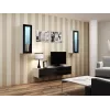 Cama TV stovas VIGO 140 30/140/40 baltas/juodas blizgus