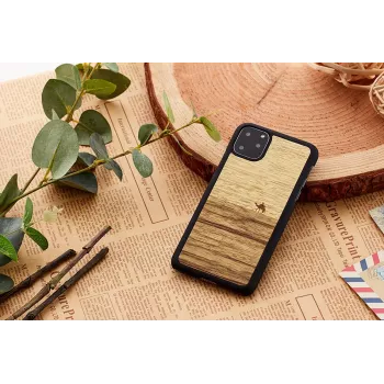 Dėklas iš medžio ir polikarbonato iPhone 11 Pro — terra black, man and wood