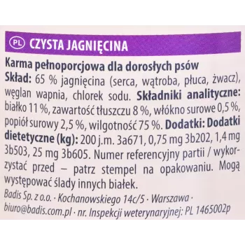 Šlapias šunų ėdalas animonda GranCarno ėriena Suaugusiems — skardinė 400 g, baltymai 11%, riebalai 8%, drėgmė 75%