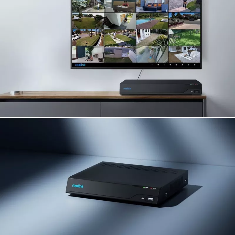 NVR Reolink NVS16 16 kanalų PoE vaizdo registratorius su 4 TB kietuoju disku