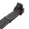 CableMod C-Series Pro jungiamasis kabelis variantas A 90 mm 16 kaiščių į 2×8 kaiščių PCIe anglies