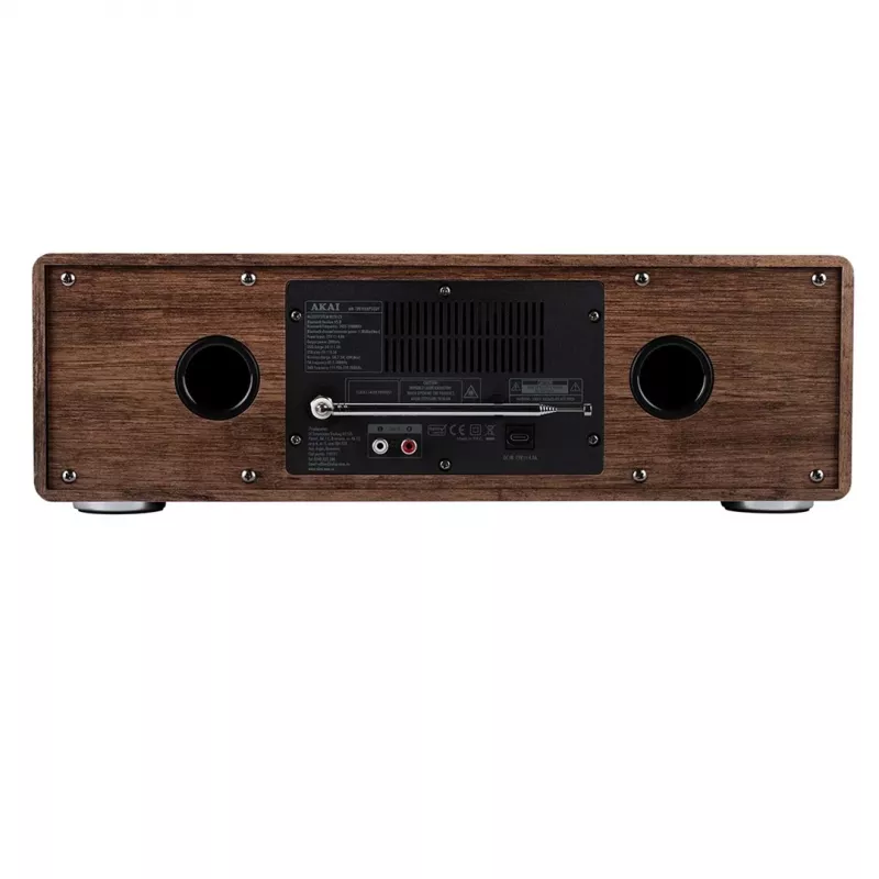 Mikro hi-fi sistema AKAI AM-100 RHAPSODY – kompaktiška garso sistema su stiprintuvu, CD ir USB atkūrimu