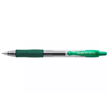 Pilot BL-G2-7 žalias gelinis rašiklis 0,4 mm antgalis, permatomas korpusas