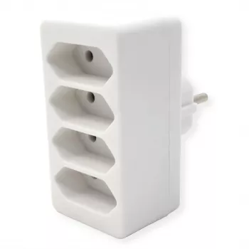 Bachmann 921.273 ilgintuvas su 4 kištukiniais lizdais, balta PVC