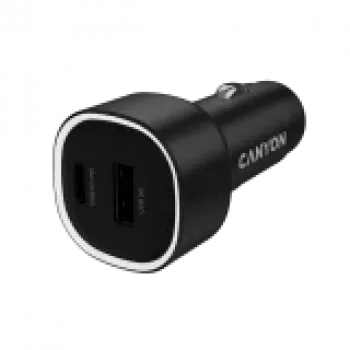 Automobilinis įkroviklis CANYON OnDrive 48 PD 48W USB-A+USB-C juodas