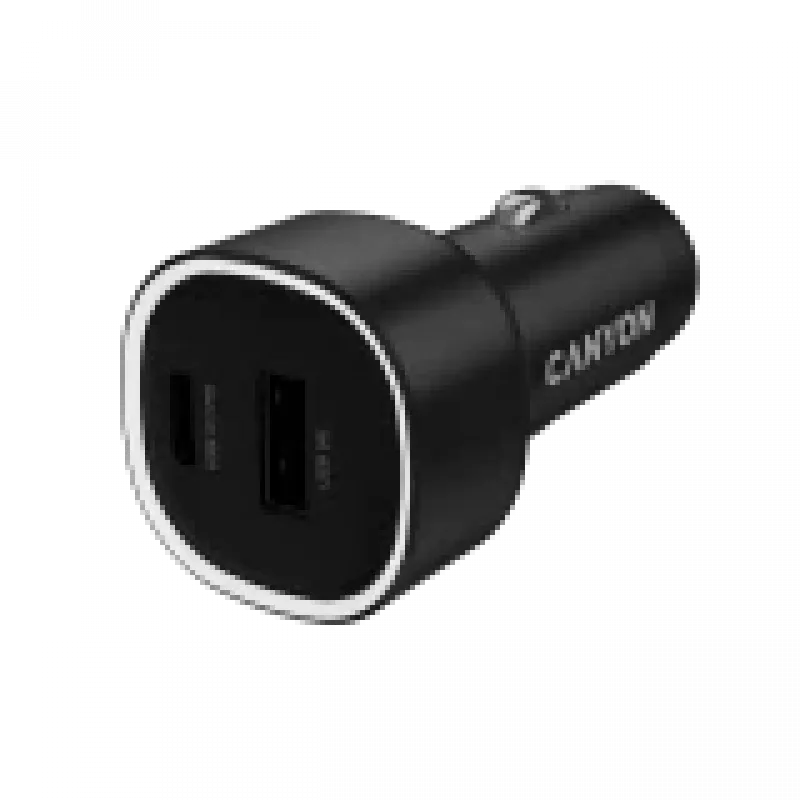 Automobilinis įkroviklis CANYON OnDrive 48 PD 48W USB-A+USB-C juodas