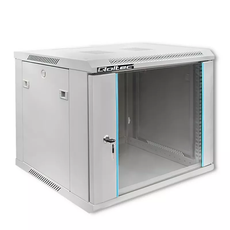 Rack spinta QOLTEC 19 colių 9U 600x500x600 sieninė arba ant grindų montuojama serverinė