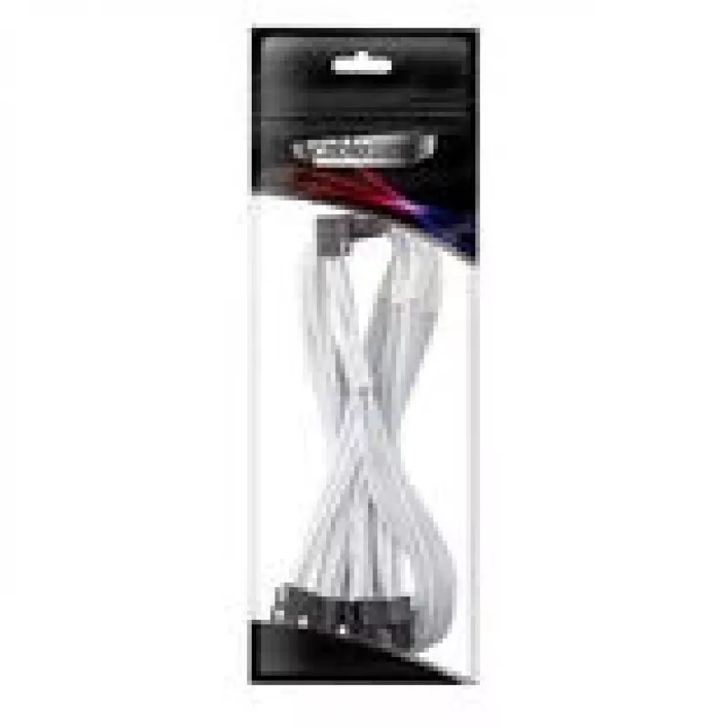 CableMod C-Series Pro prijungimo kabelis Variantas A 90° 16 kontaktų į 4×8 kontaktų PCIe, baltas