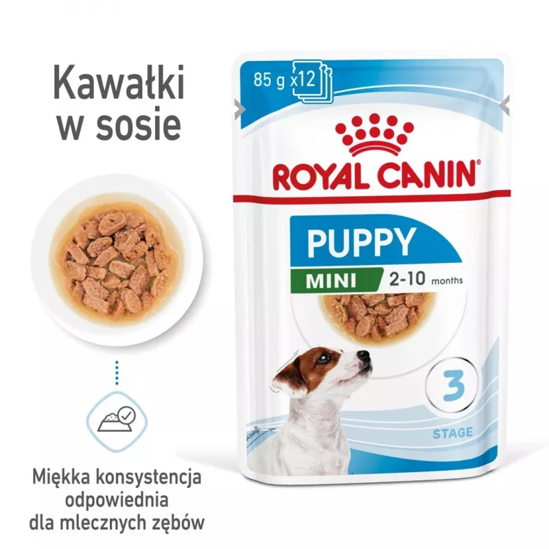 ROYAL CANIN SHN Mini Puppy padaže – šlapias ėdalas šuniukams – 12x85g
